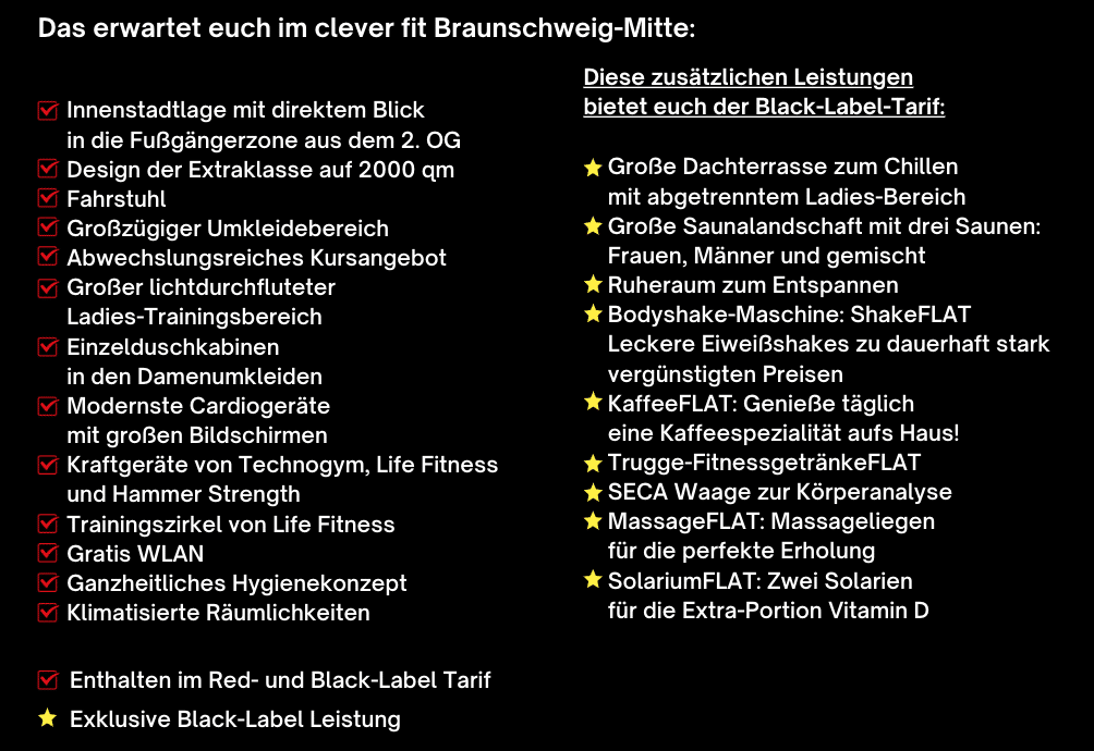 Leistungen clever fit Braunschweig-Mitte